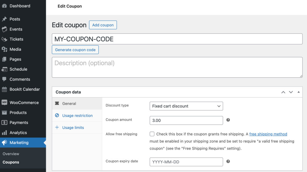 How To Add Coupons For Tickets With WooCommerce Knowledgebase