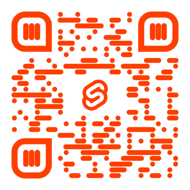 A customized QR code made using QR Code Monkey