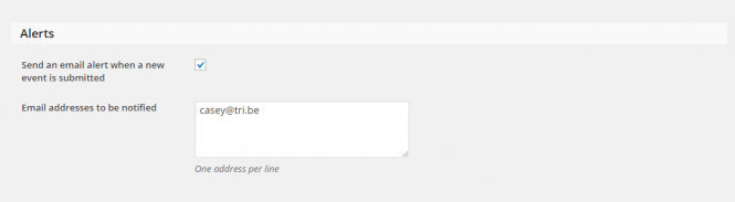 Community Alert Settings
