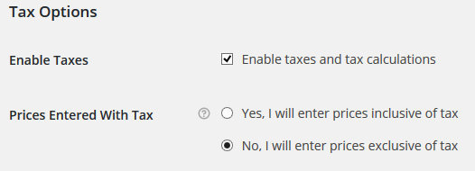 WooCommerce Vat Tax - Options