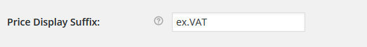 WooCommerce Vat Tax - Suffix