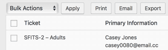 Deleting a ticket from an event's attendees list