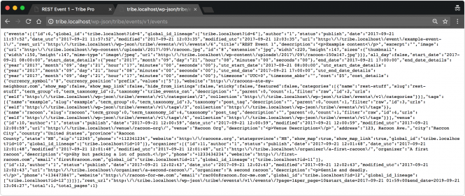 REST API Events Example