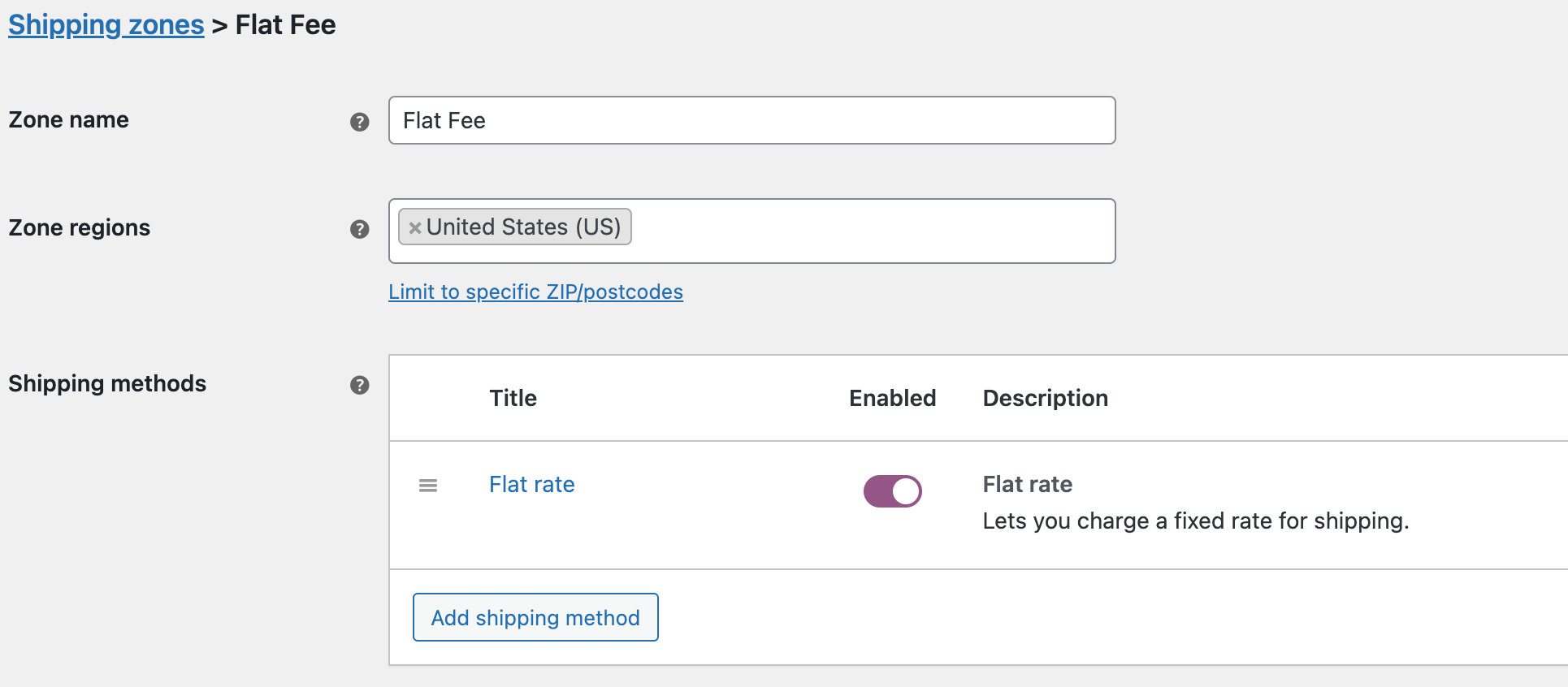 Add shipping method to add ticket fees