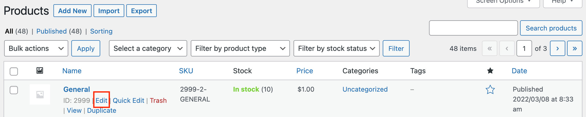 WooCommerce product ticket