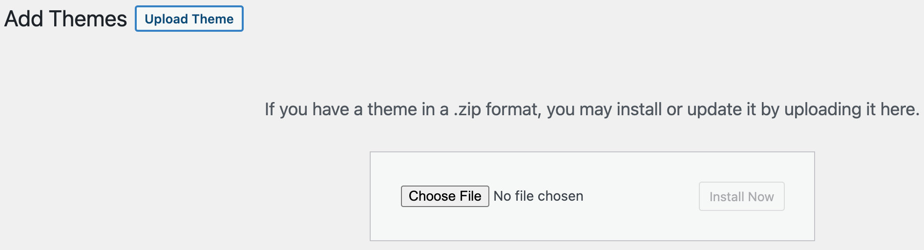 Choose a file in .zip format