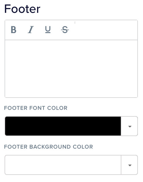 Footer section of the message template for Promoter