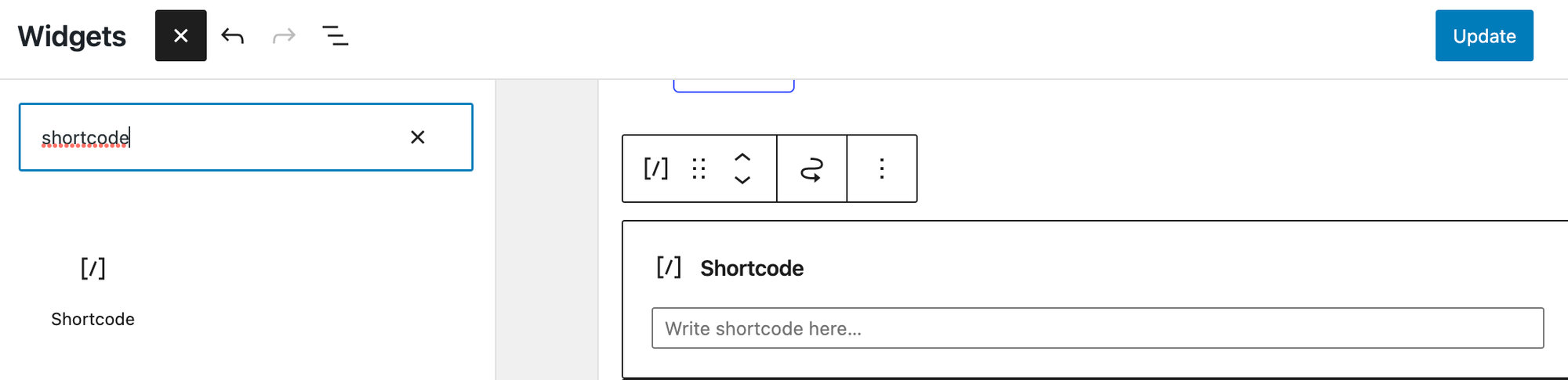 add a shortcode to widget area