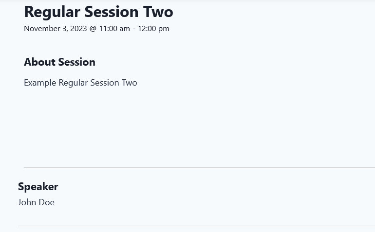 What it looks like when a Typed Speaker is displayed