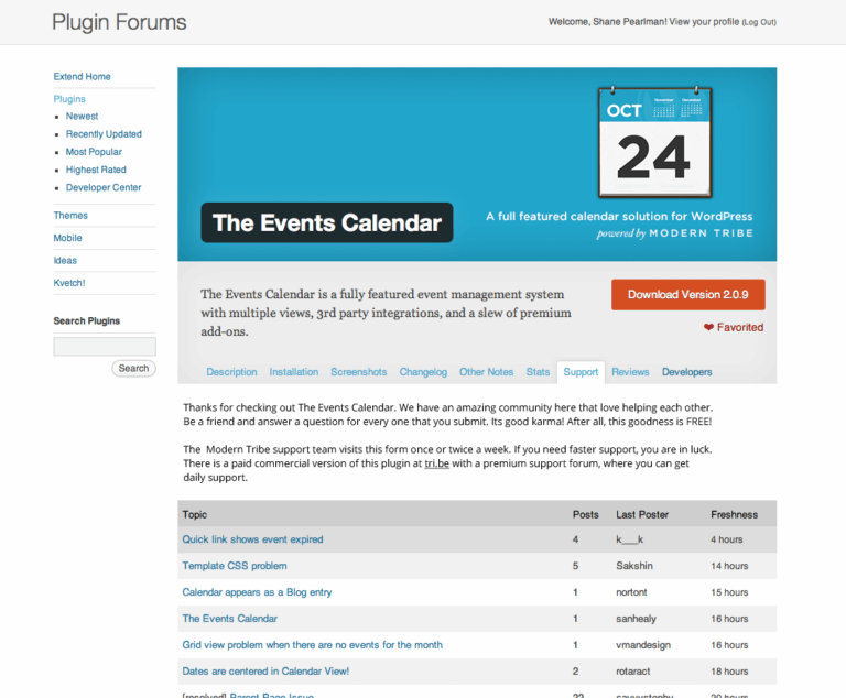 WordPress.org support expectations