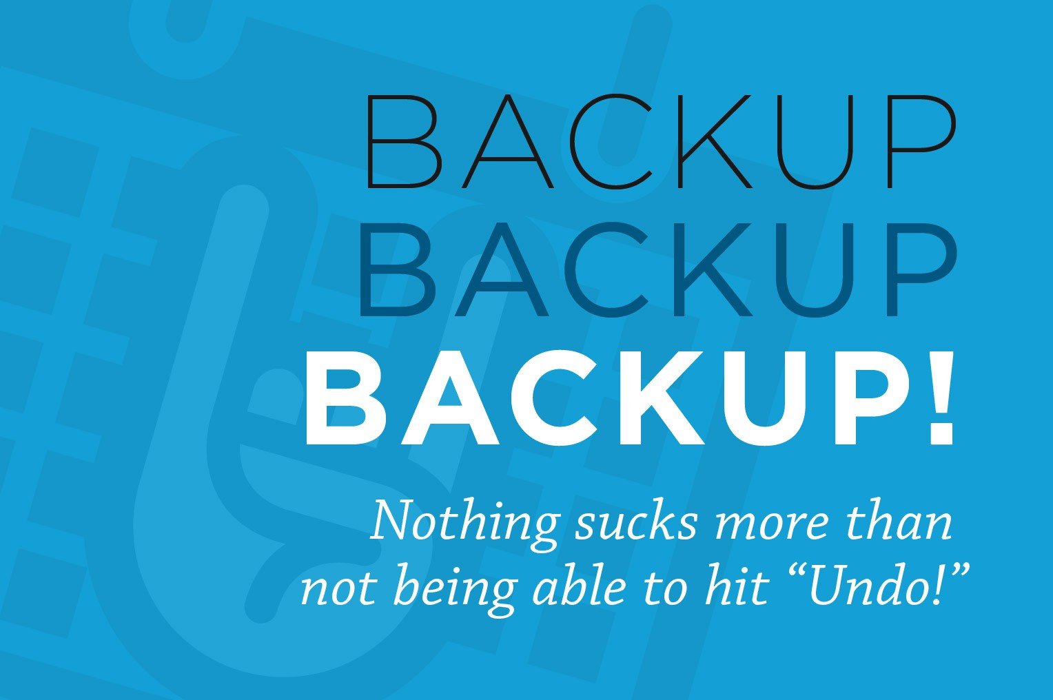 Don't get stuck - create a wordpress backup database