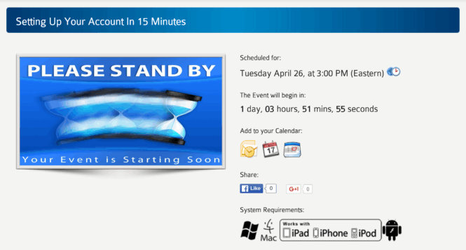 Leveraging your event confirmation page