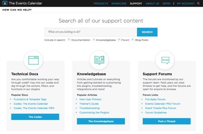 Premium Support Documentation for The Events Calendar by Modern Tribe