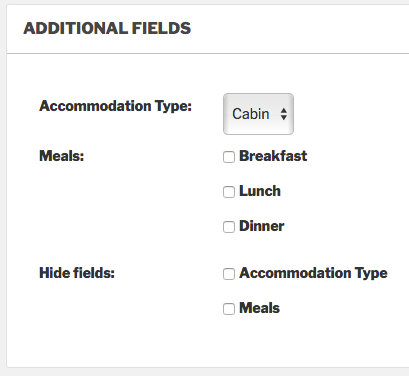 You can hide additional fields on Community Events