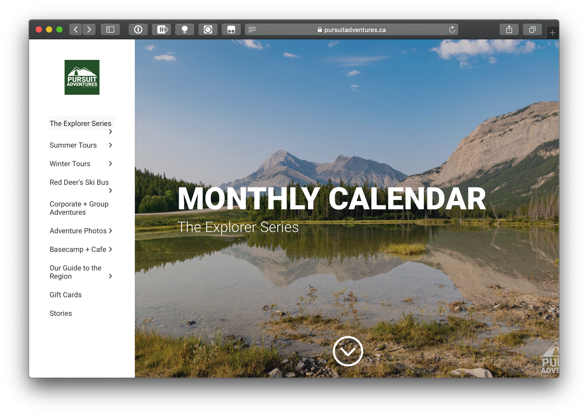 Large image above the calendar