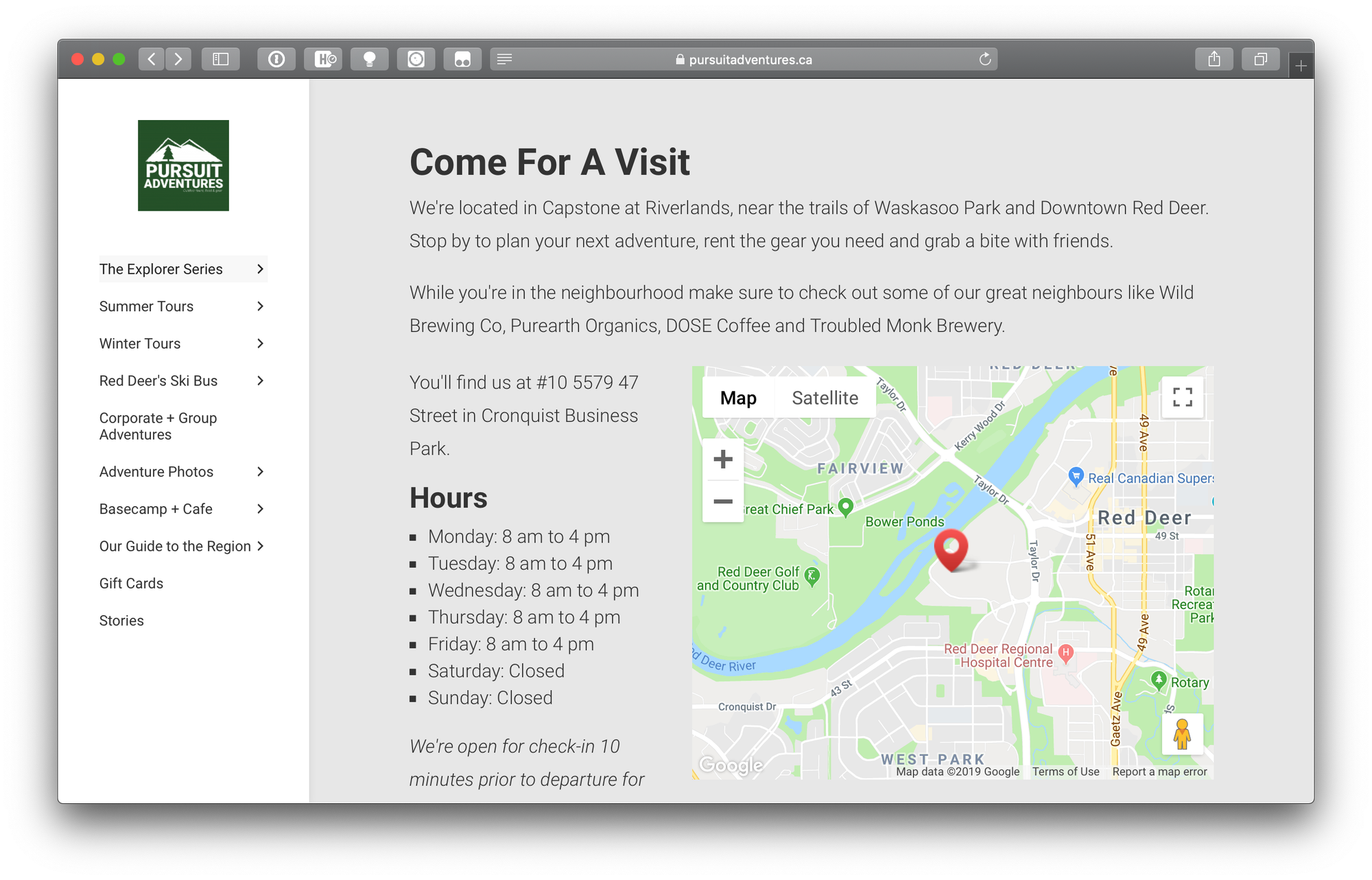 Contact information below the calendar