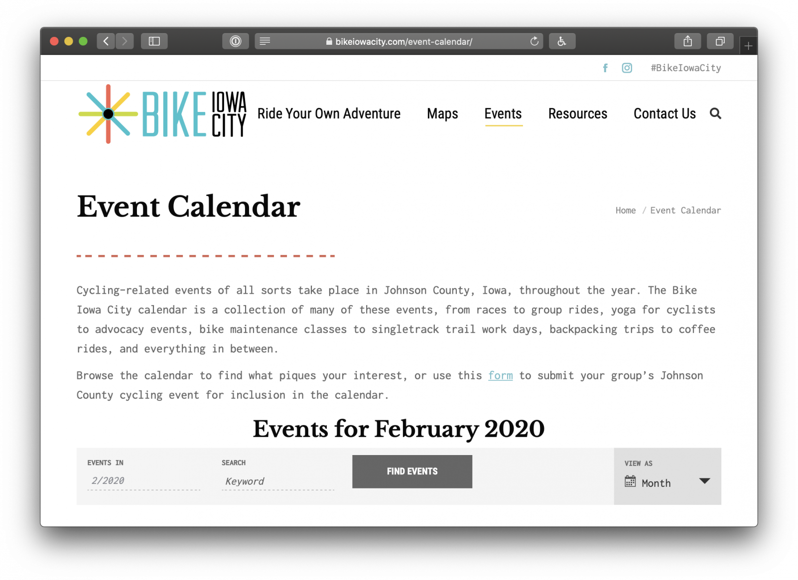 Featured Calendar Bike Iowa City The Events Calendar