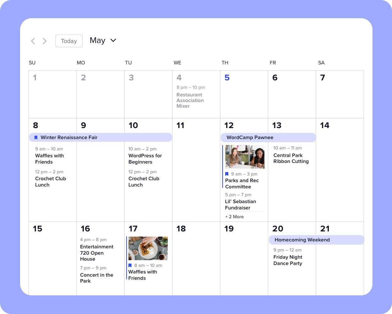 The Events Calendar – WordPress plugin