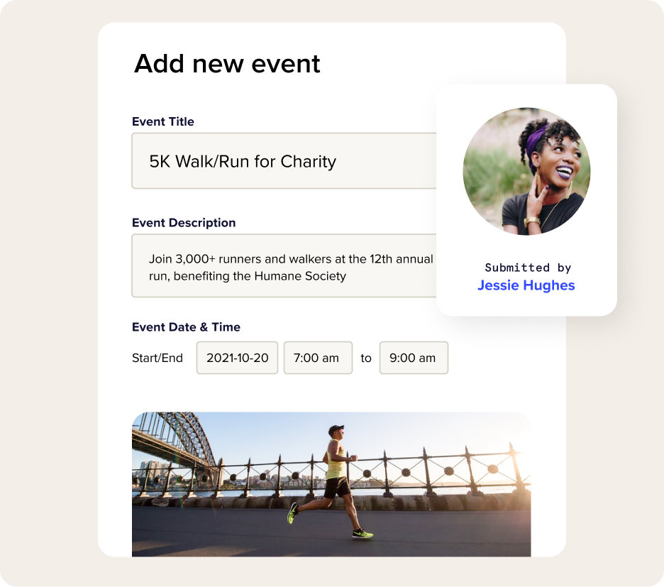 Empower users to submit events
