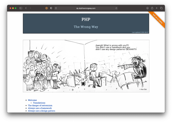 PHP The Wrong Way website.