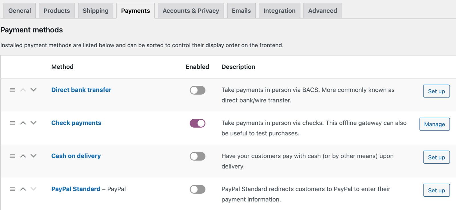 WooCommerce Payment Methods for Event Tickets