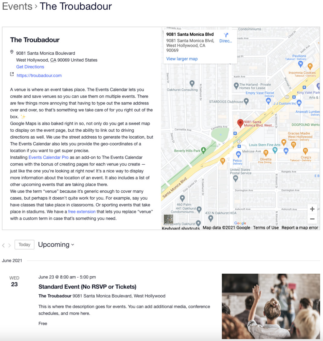 How to Display Events on Google Maps The Events Calendar