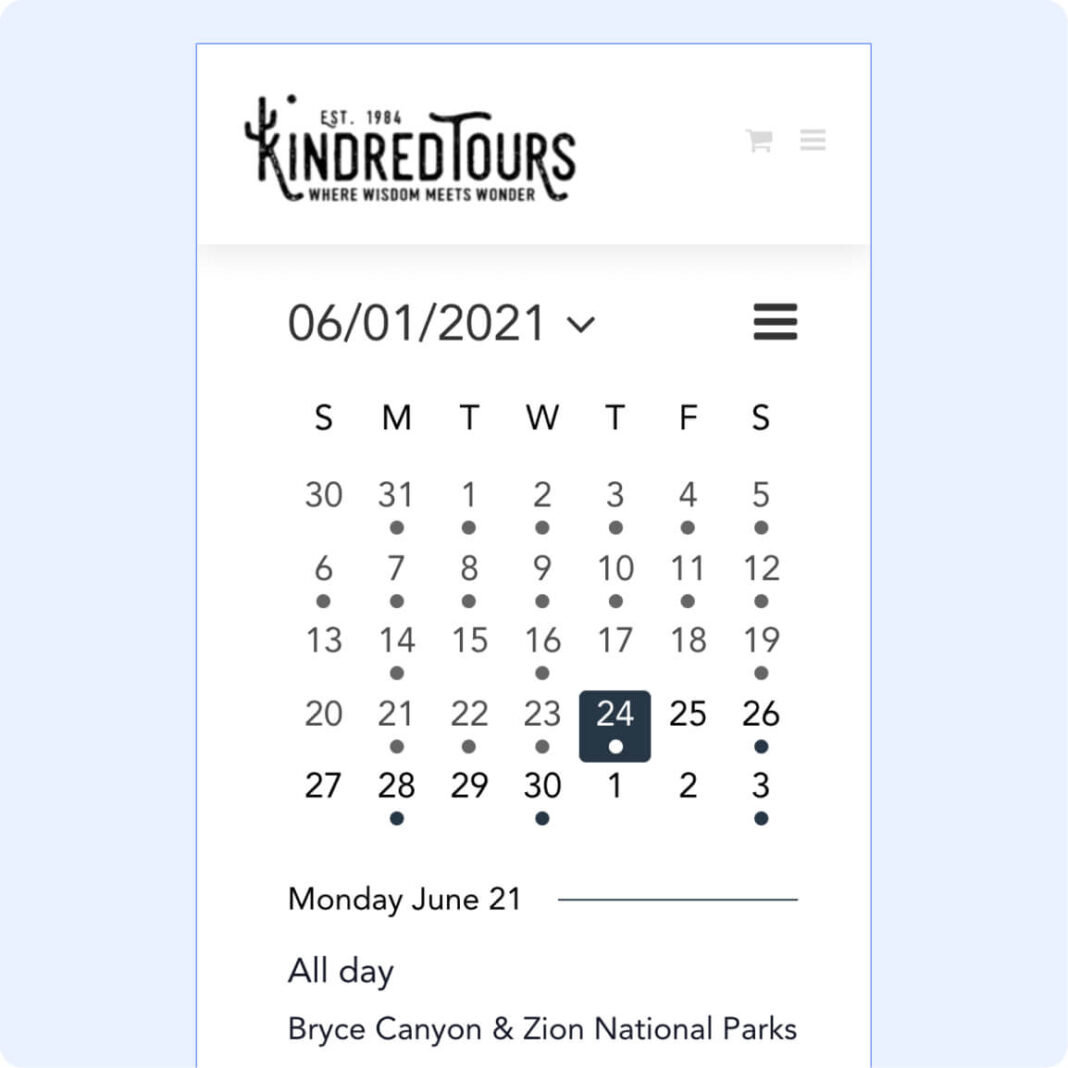 Kindred Tours The Events Calendar