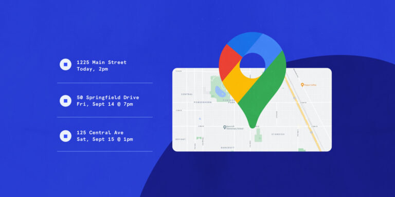 showing your events google maps
