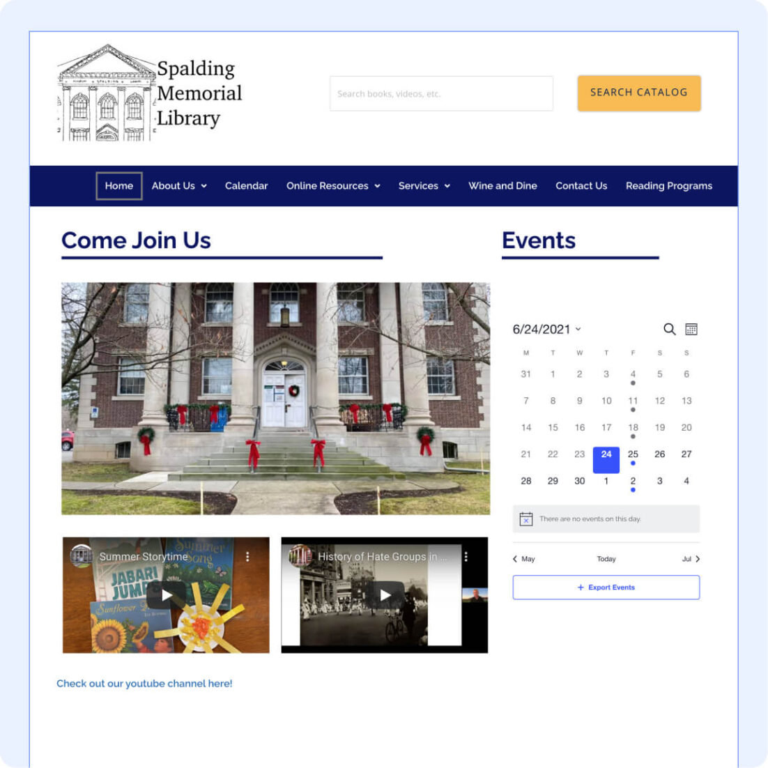 Spalding Memorial Library The Events Calendar