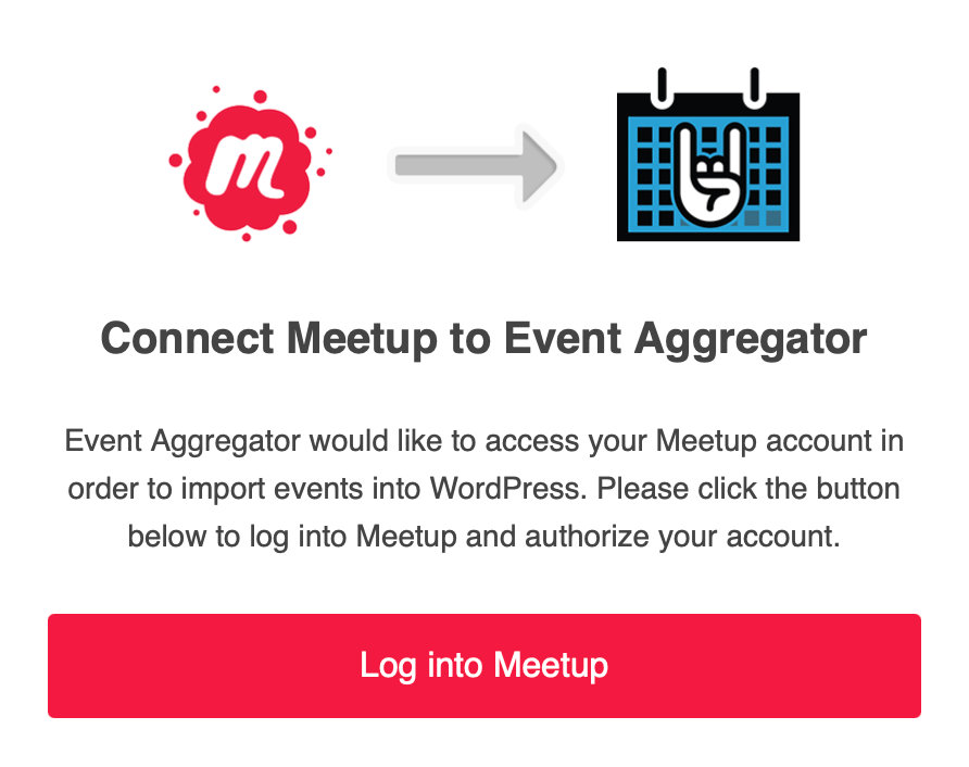 Connect Meetup to Event Aggregator
