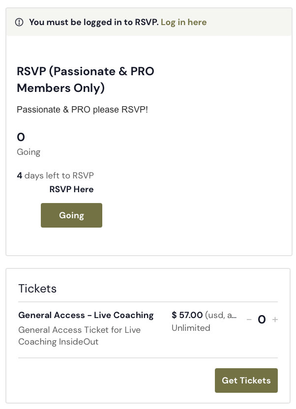 RSVP and tickets with Event Tickets Plus