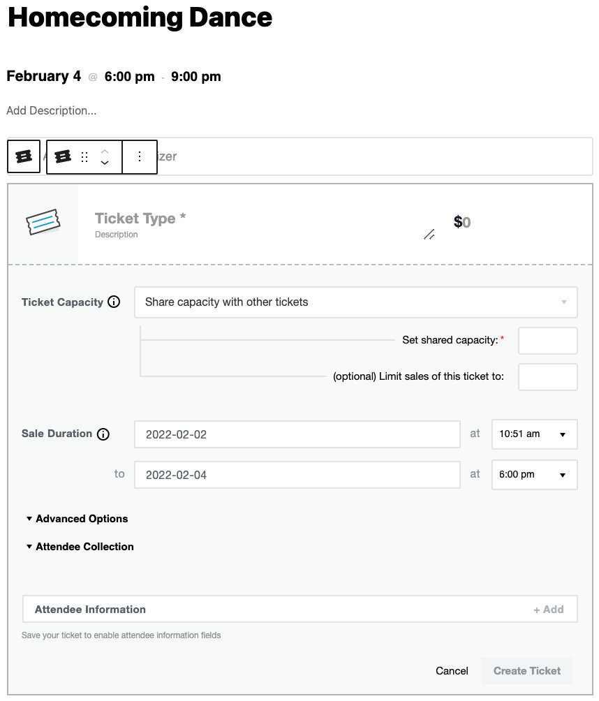 Adding tickets to your school WordPress website