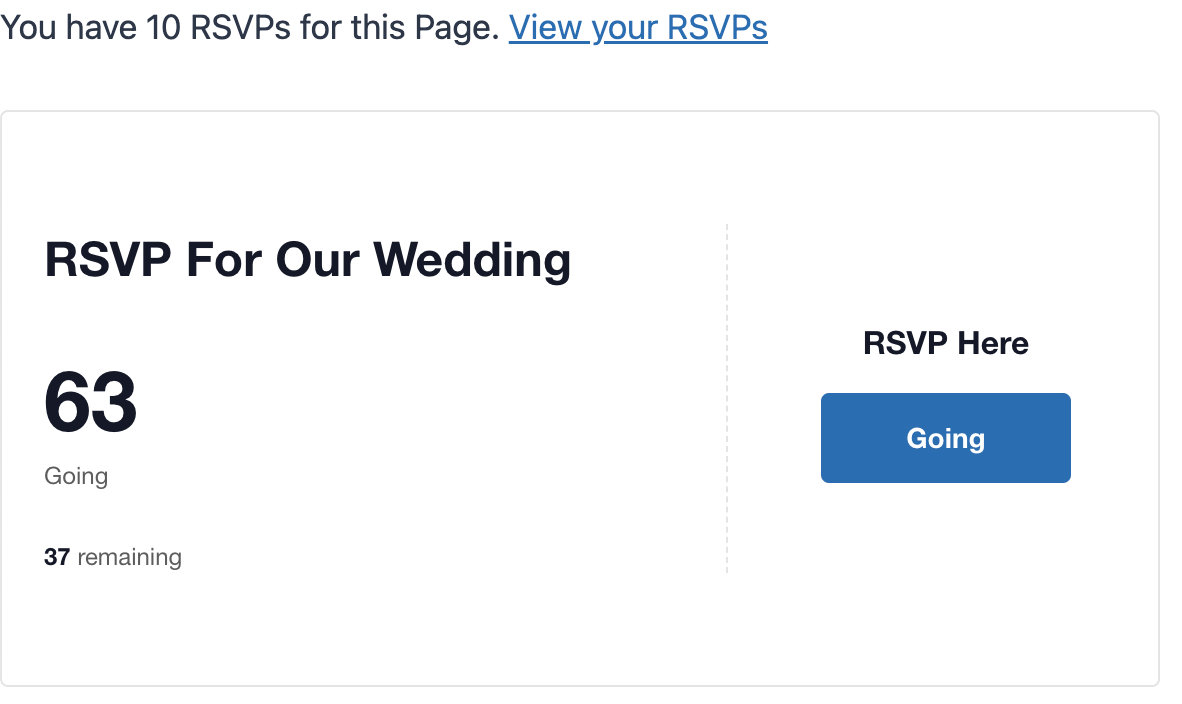 RSVP on the front end