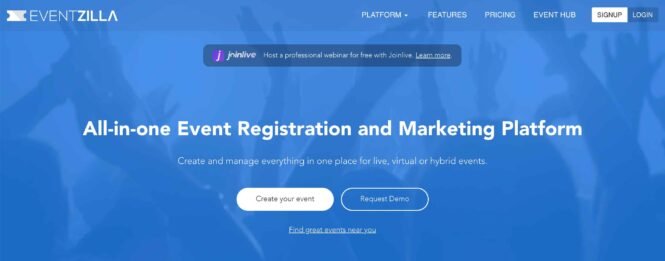 Eventzilla event registration and marketing platform