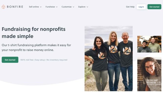 Bonfire landing page