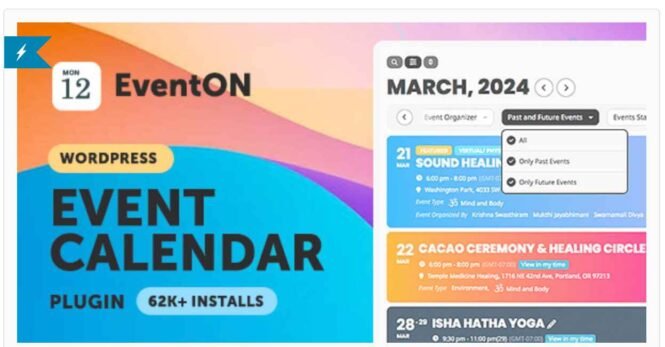 EventON landing page.