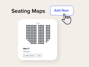 Interactive seating map displayed by the Seating plugin