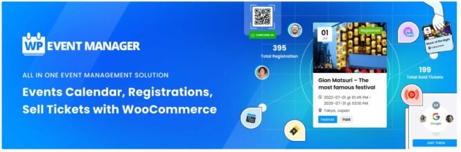 WP Event Manager landing page.