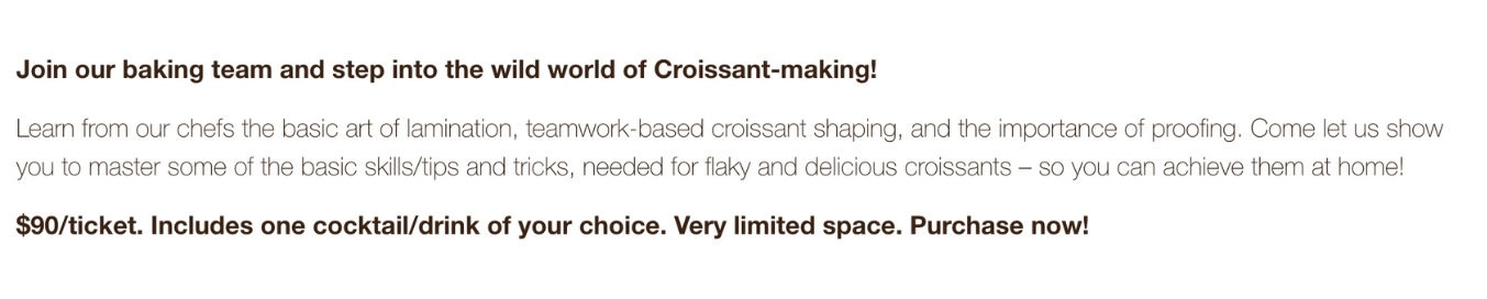 Screenshot of the single event page that shows the easy-to-read description.